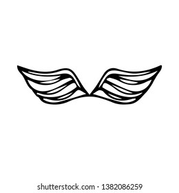 wing icon logo unique illustration.-vector