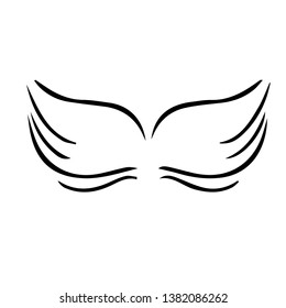 wing icon logo unique illustration.-vector