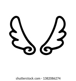 wing icon logo unique illustration.-vector