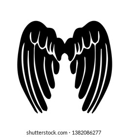 wing icon logo unique illustration.-vector