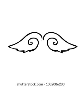 wing icon logo unique illustration.-vector