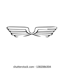 wing icon logo unique illustration.-vector