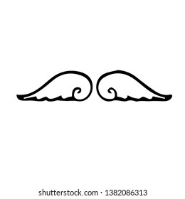 wing icon logo unique illustration.-vector