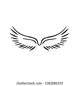 wing icon logo unique illustration.-vector