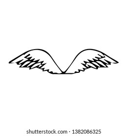 wing icon logo unique illustration.-vector