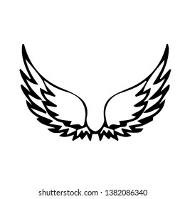 wing icon logo unique illustration.-vector