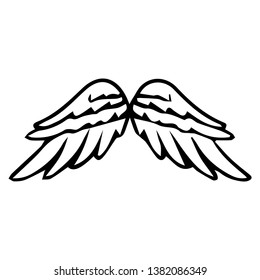 wing icon logo unique illustration.-vector