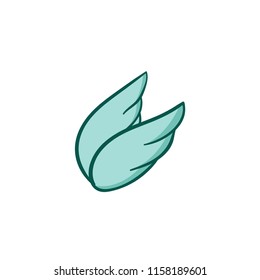 wing icon  logo vector 