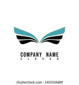 wing icon logo vector illustration