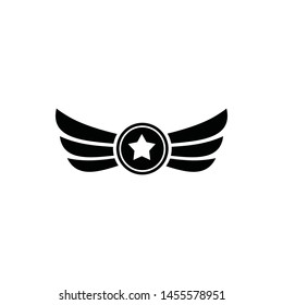 wing icon logo vector illustration