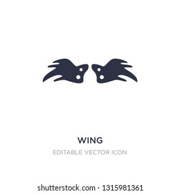 wing icon on white background. Simple element illustration from Animals concept. wing icon symbol design.