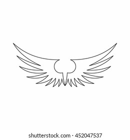 Wing icon in outline style isolated vector illustration