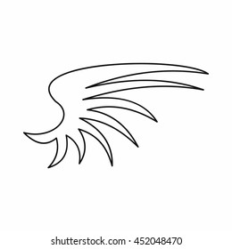Wing icon in outline style isolated vector illustration