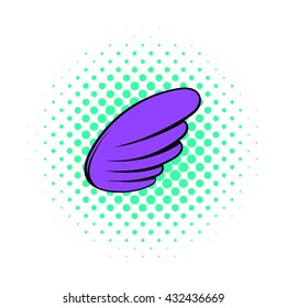 Wing icon, pop-art style