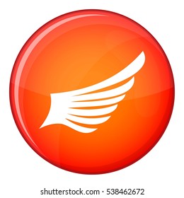 Wing icon in red circle isolated on white background vector illustration