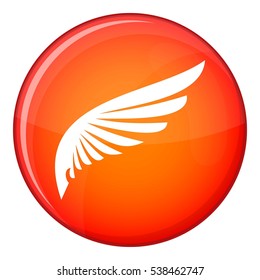 Wing icon in red circle isolated on white background vector illustration