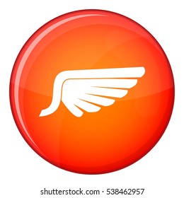 Wing icon in red circle isolated on white background vector illustration