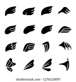 wing icon set