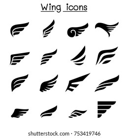 Wing icon set