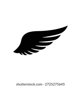 Icono de ala silueta Ilustración vectorial negro