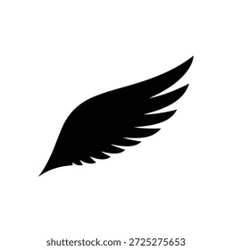 Wing icon silhouette vector illustration black