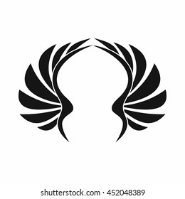 Wing icon in simple style isolated vector illustration