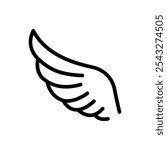 Wing icon in thin line style vector illustration graphic design