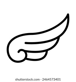 Wing icon in thin line style. Vector illustration graphic design