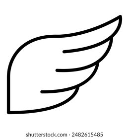 Wing icon in thin line style Vector illustration graphic design 