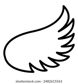 Wing icon in thin line style Vector illustration graphic design 