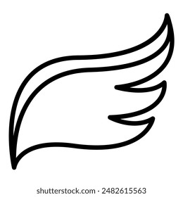 Wing icon in thin line style Vector illustration graphic design 