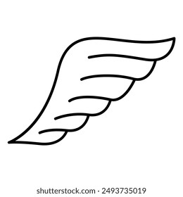 Wing icon in thin line style Vector illustration graphic design 