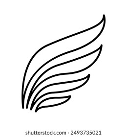 Wing icon in thin line style Vector illustration graphic design 