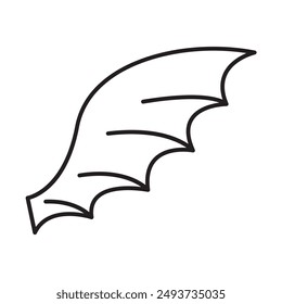 Wing icon in thin line style Vector illustration graphic design 