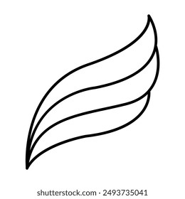 Wing icon in thin line style Vector illustration graphic design 