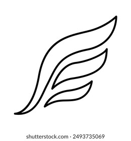 Wing icon in thin line style Vector illustration graphic design 