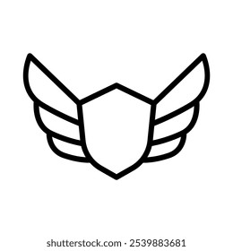 Wing icon in thin line style vector illustration graphic design