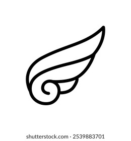 Wing icon in thin line style vector illustration graphic design