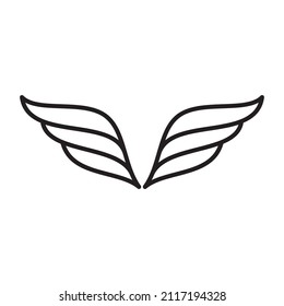 Wing Icon Vector Design Template Illustration Sign And Symbol