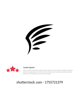 wing Icon. Vector illustration EPS 10.