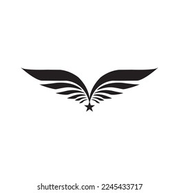 wing icon vector illustrtation symbol design