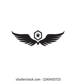 wing icon vector illustrtation symbol design