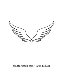 wing icon vector illustrtation symbol design