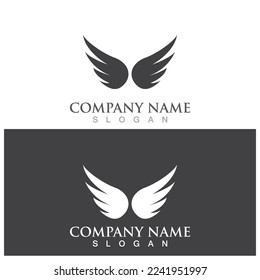 wing icon vector logo illustration template
