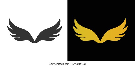 wing icon. Wings badge. Collection wing badge. Vector illustration.