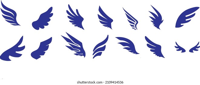 wing icons set of design vector design 