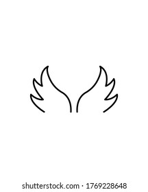 wing icon,vector best line icon.