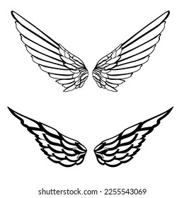 Arte de diseño vectorial de iluminación de ala