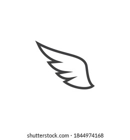 Wing illustration logo and symbol vector design