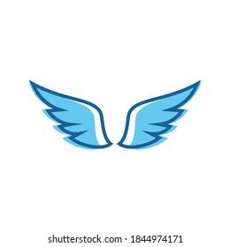 Wing illustration logo and symbol vector design